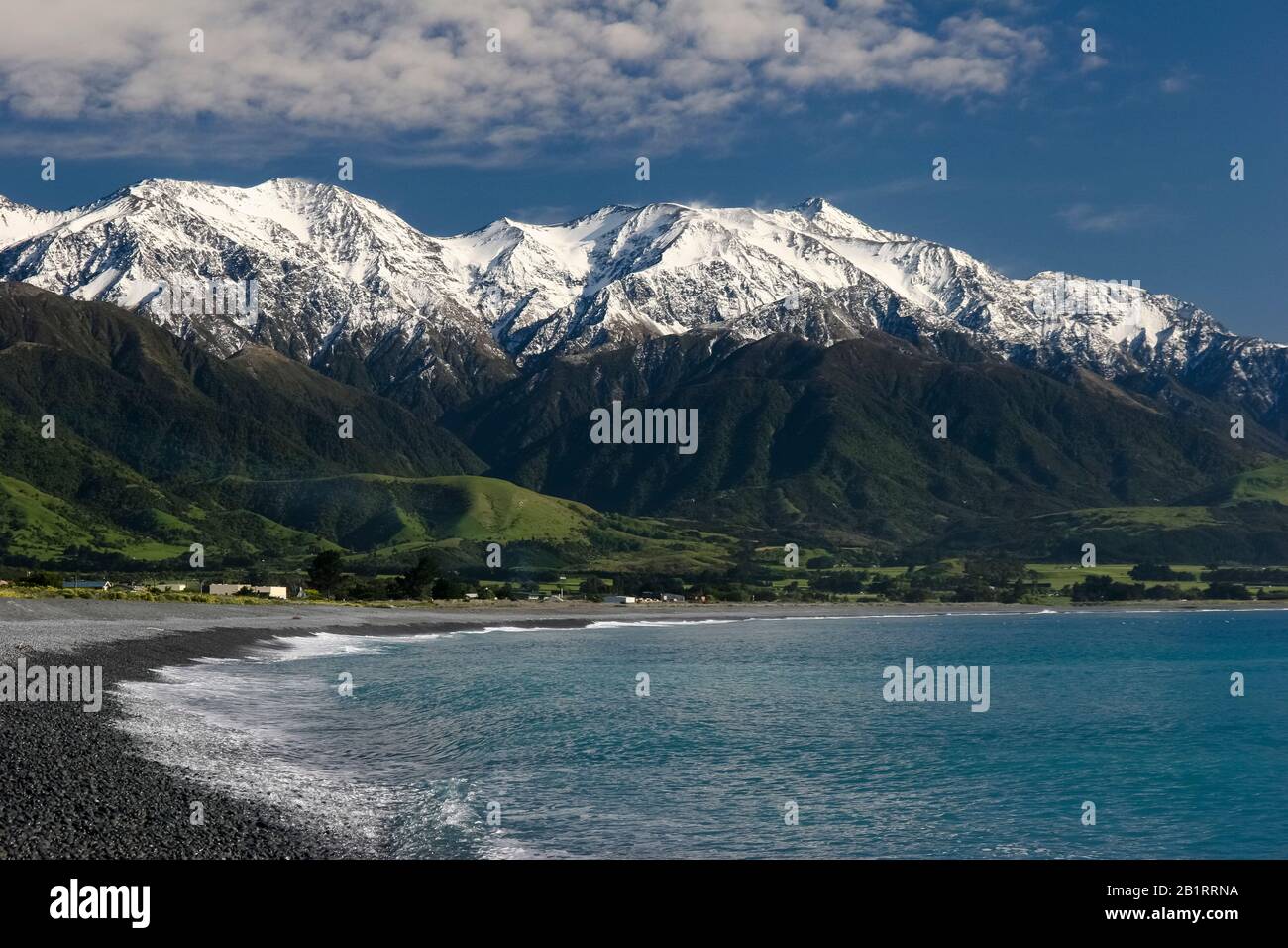 New Zealand Alps near Kaikoura, South Island, New Zealand Stock Photo