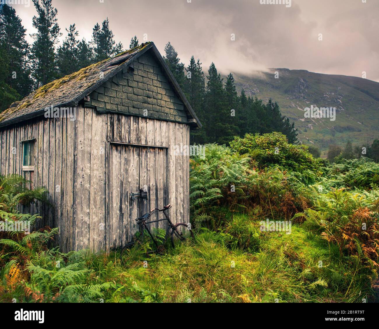 Hut in Glencoe, Highlands, Scotland, Europe Stock Photo