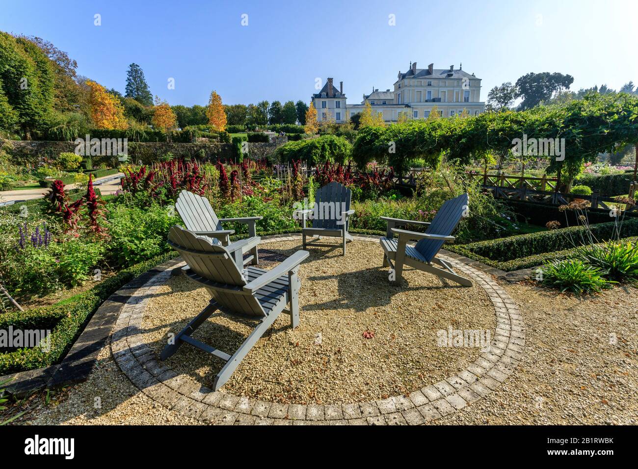 France, Maine et Loire, Maulevrier, the chateau Colbert kitchen garden // France, Maine-et-Loire (49), Maulévrier, potager du château Colbert Stock Photo