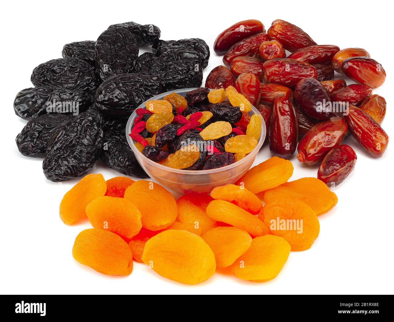 Mixed dried fruit Stock Photo