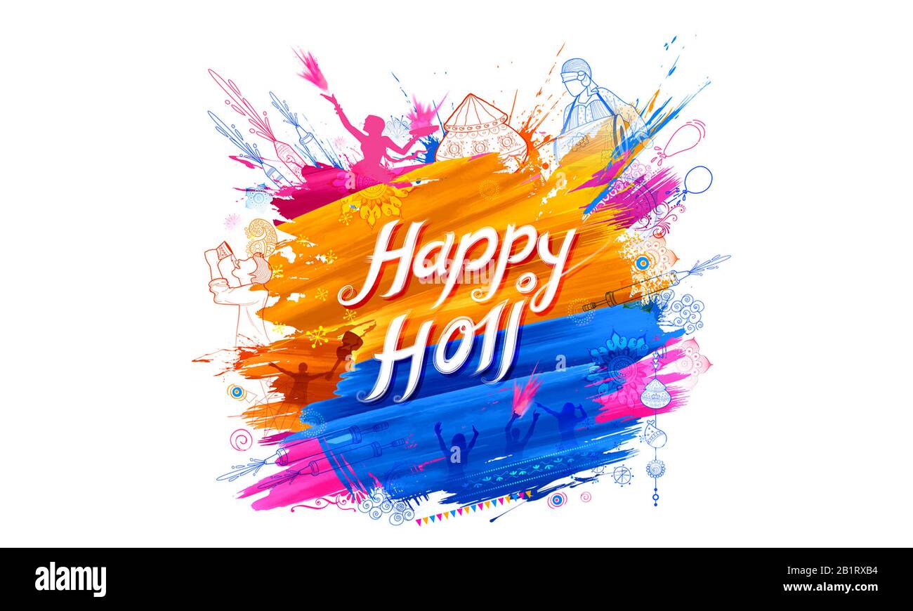 gulal high resolution stock photography and images alamy https www alamy com handwritten lettering of happy holi on colorful paint splash isolated on white background popular indian festival of color graphic design element image345347608 html