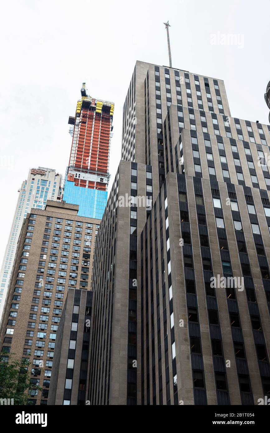 Modern skyscrapers and other under construction in Manhattan, New York