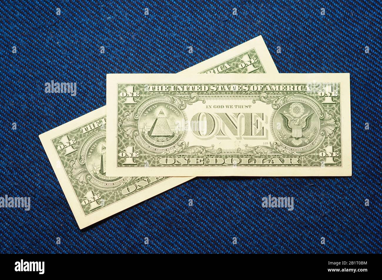 US 1 dollar bills $1 greenback buck single Stock Photo