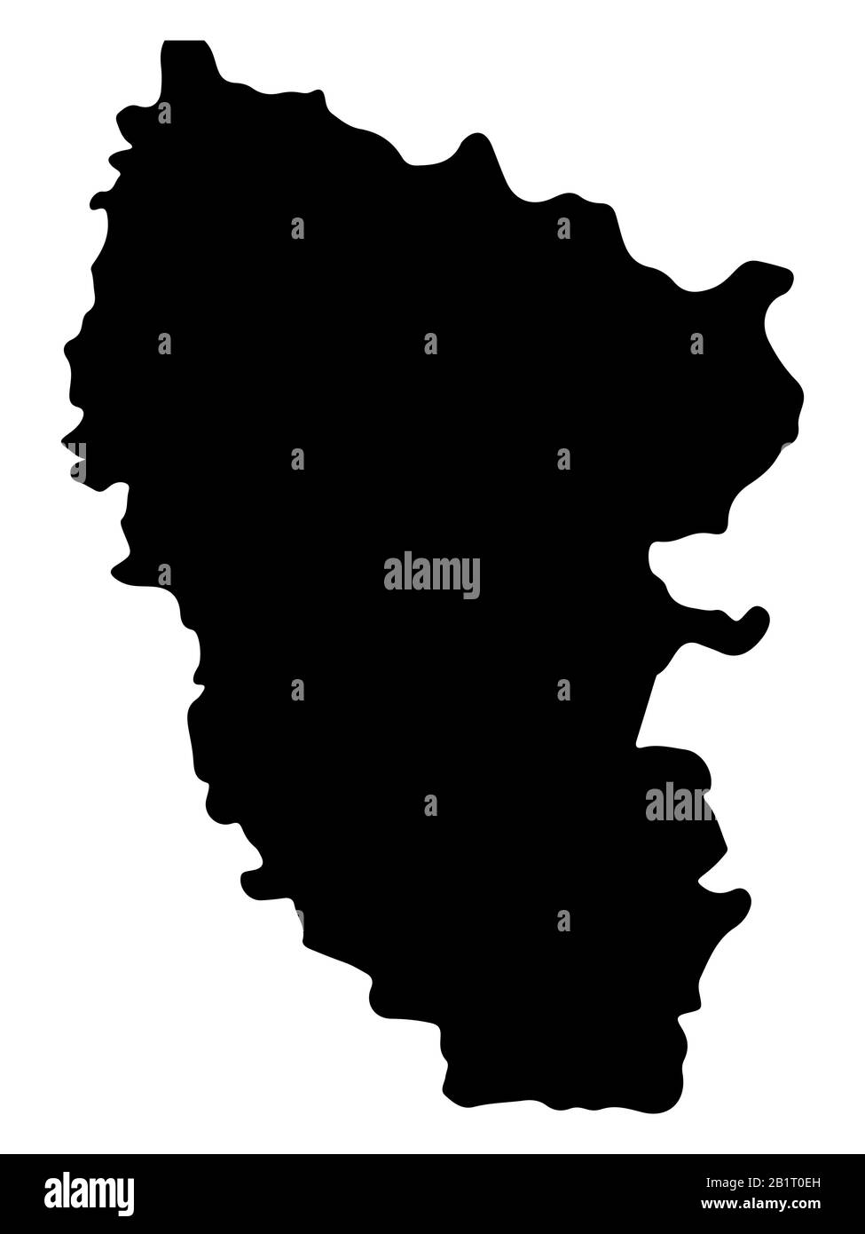 Luhansk Peoples Republic Map Silhouette Vector Stock Vector