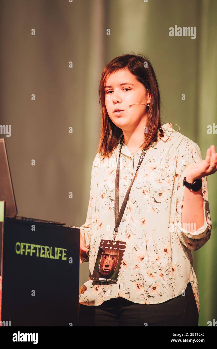 Nidia Dias for Z by HP speaking at OFFF Festival 2019. Barcelona, Spain. Stock Photo