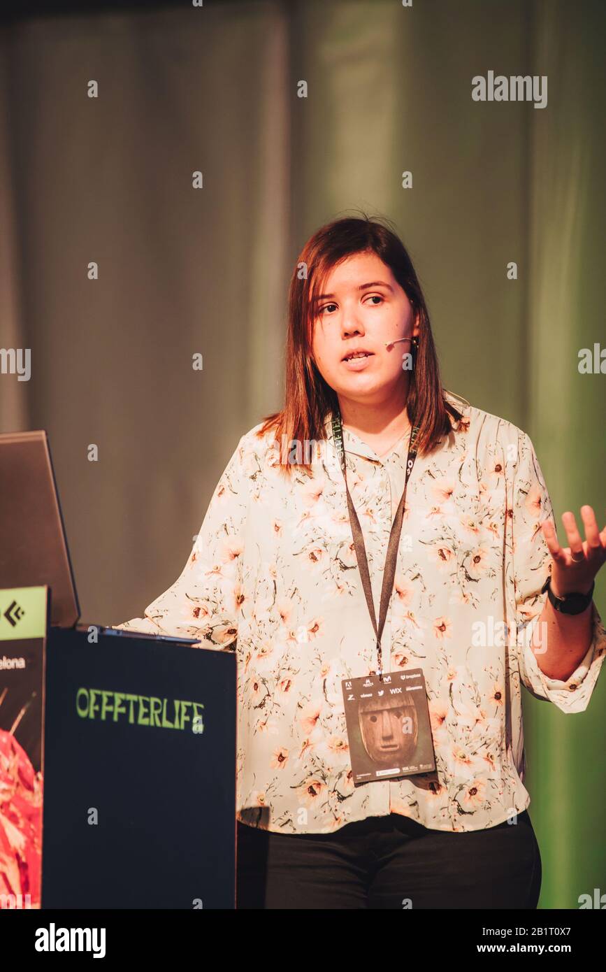 Nidia Dias for Z by HP speaking at OFFF Festival 2019. Barcelona, Spain. Stock Photo