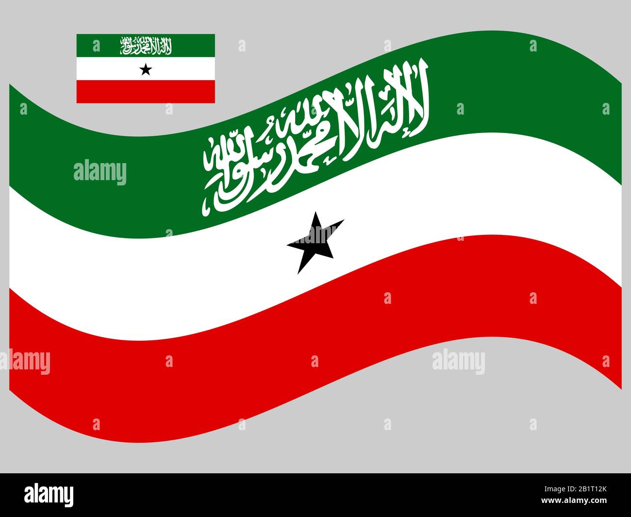 Republic of Somaliland Wave flag vector Stock Vector