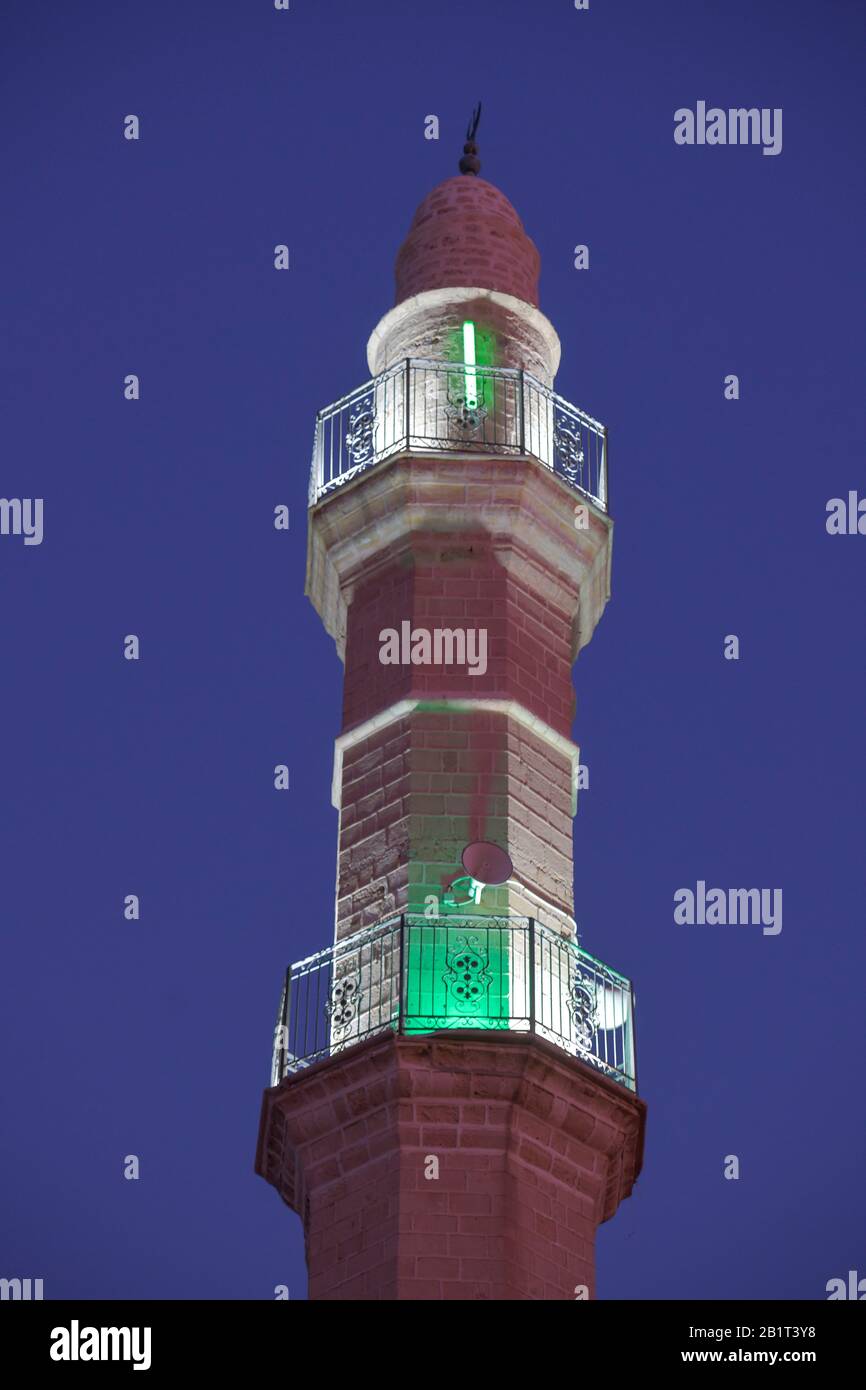 Minarett Mahmoudiya Moschee, Jaffa, Tel Aviv, Israel Stock Photo