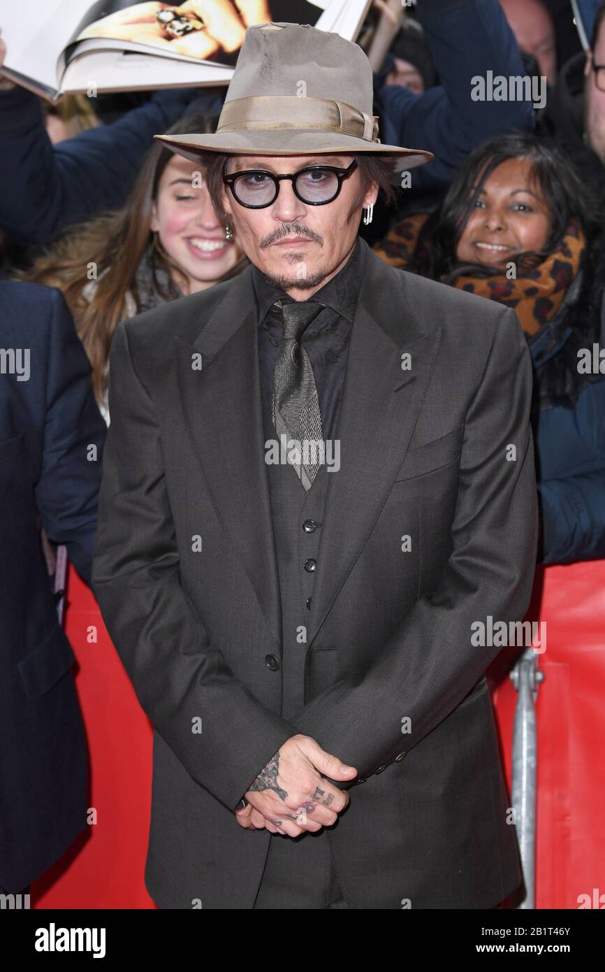 Johnny Depp attends the screening of Minamata during the 70th Berlin Film Festival at the Friedrichstadt-Palast. 21st February 2020 © Paul Treadway Stock Photo