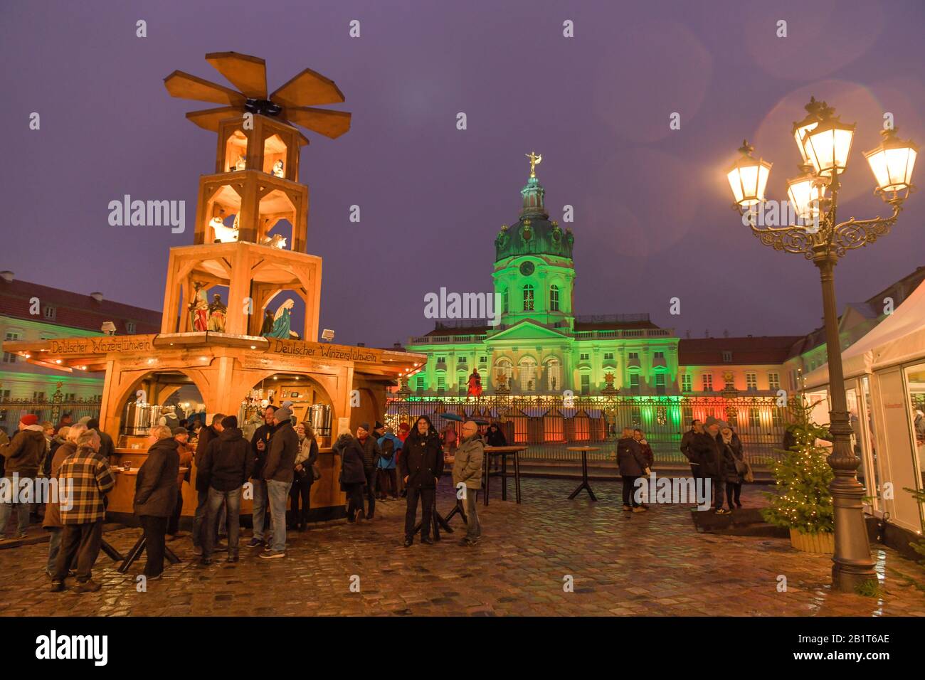 Weihnachtsmarkt am Schloß Charlottenburg, Berlin, Deutschland Stock