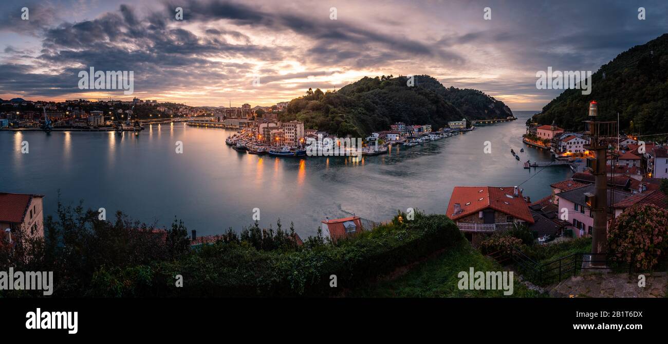 Fishermen town of Pasaia at the Basque Country. Stock Photo