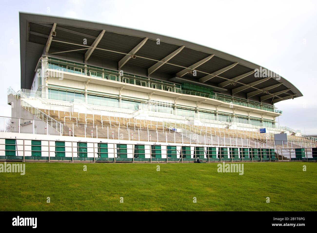 grandstands at epsom racecourse on the epsom downs surrey Stock Photo