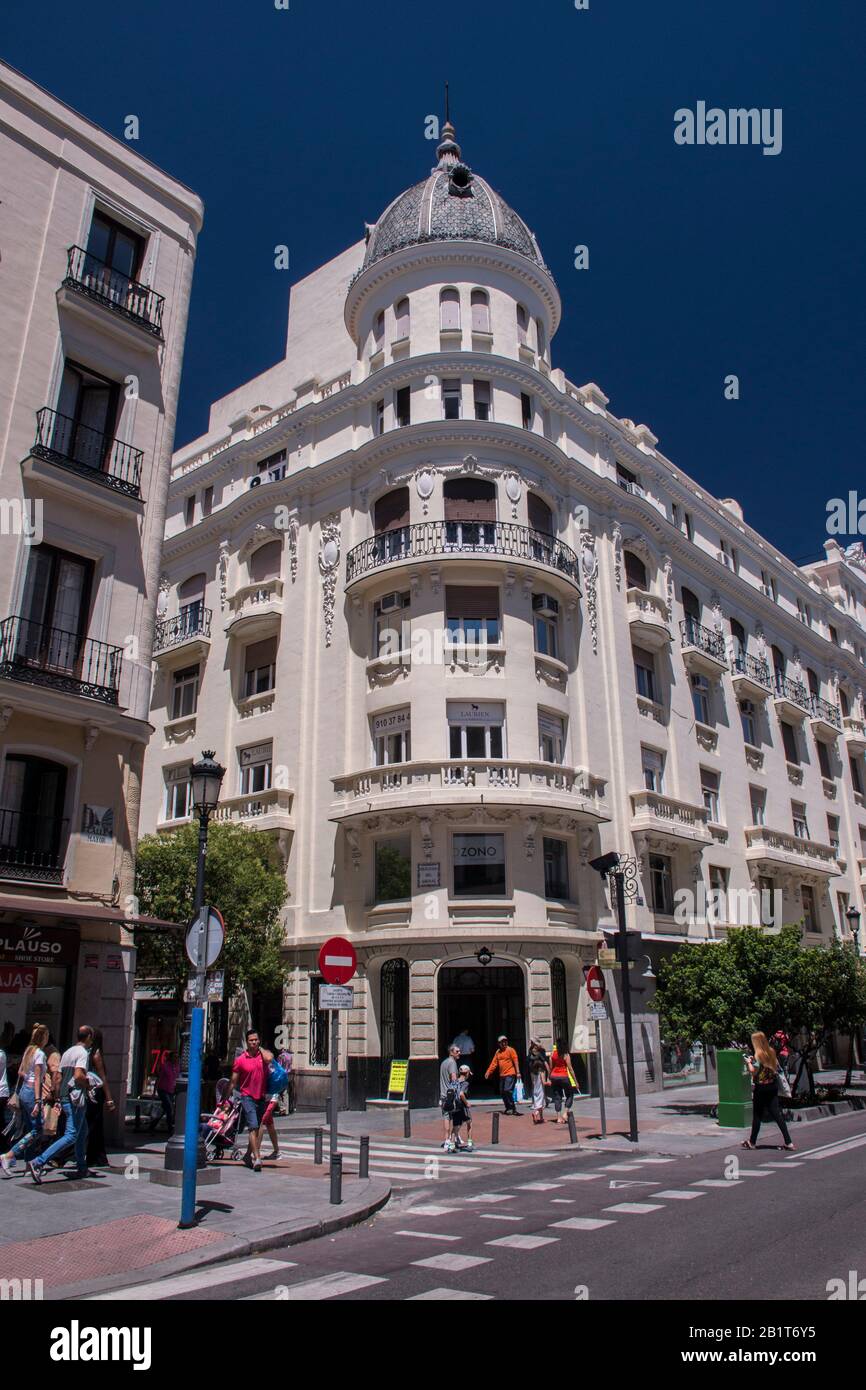 Old buildings in the center of Madrid Stock Photo
