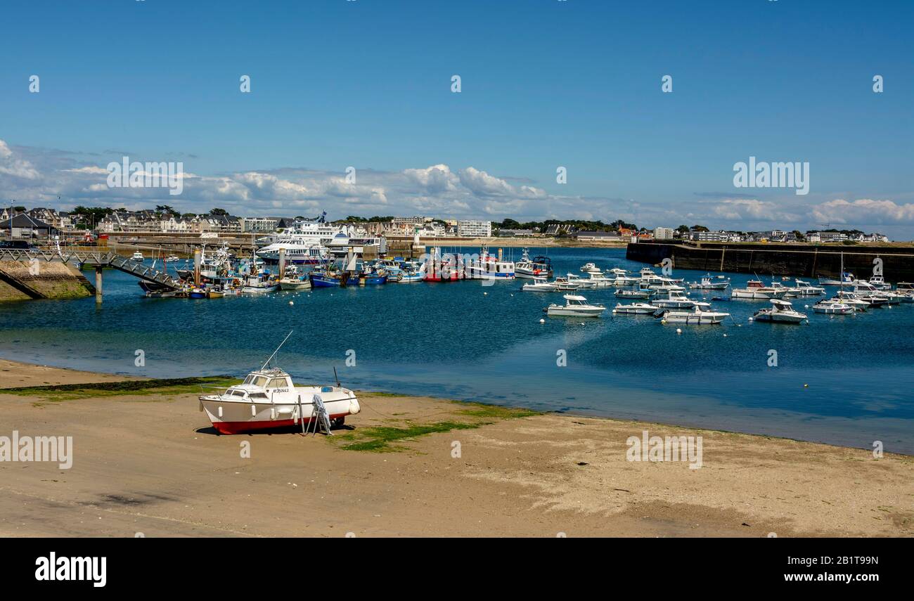 Port of Quiberon, Cote Sauvage, Morbihan, Bretagne, France Stock Photo
