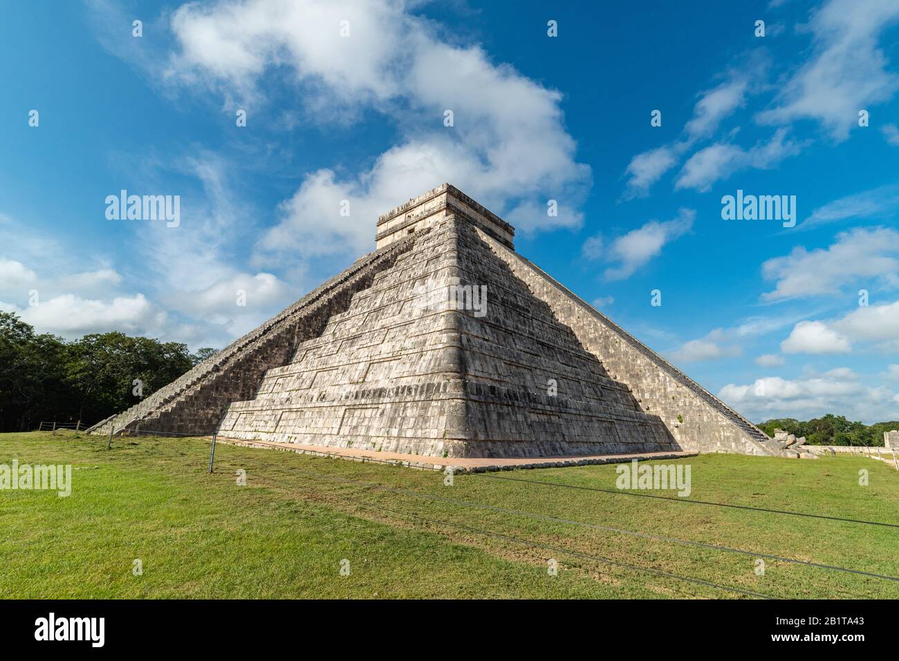 Amazing view of Chichen Itza Mayan Ruins Yucatan Mexico Stock Photo