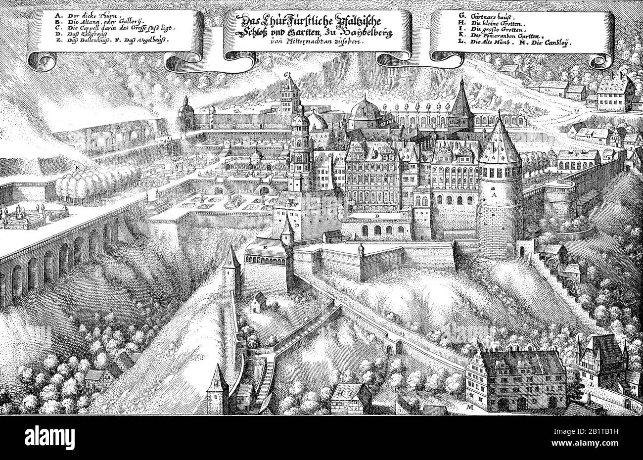 heidelberg castle black and white stock photos images alamy