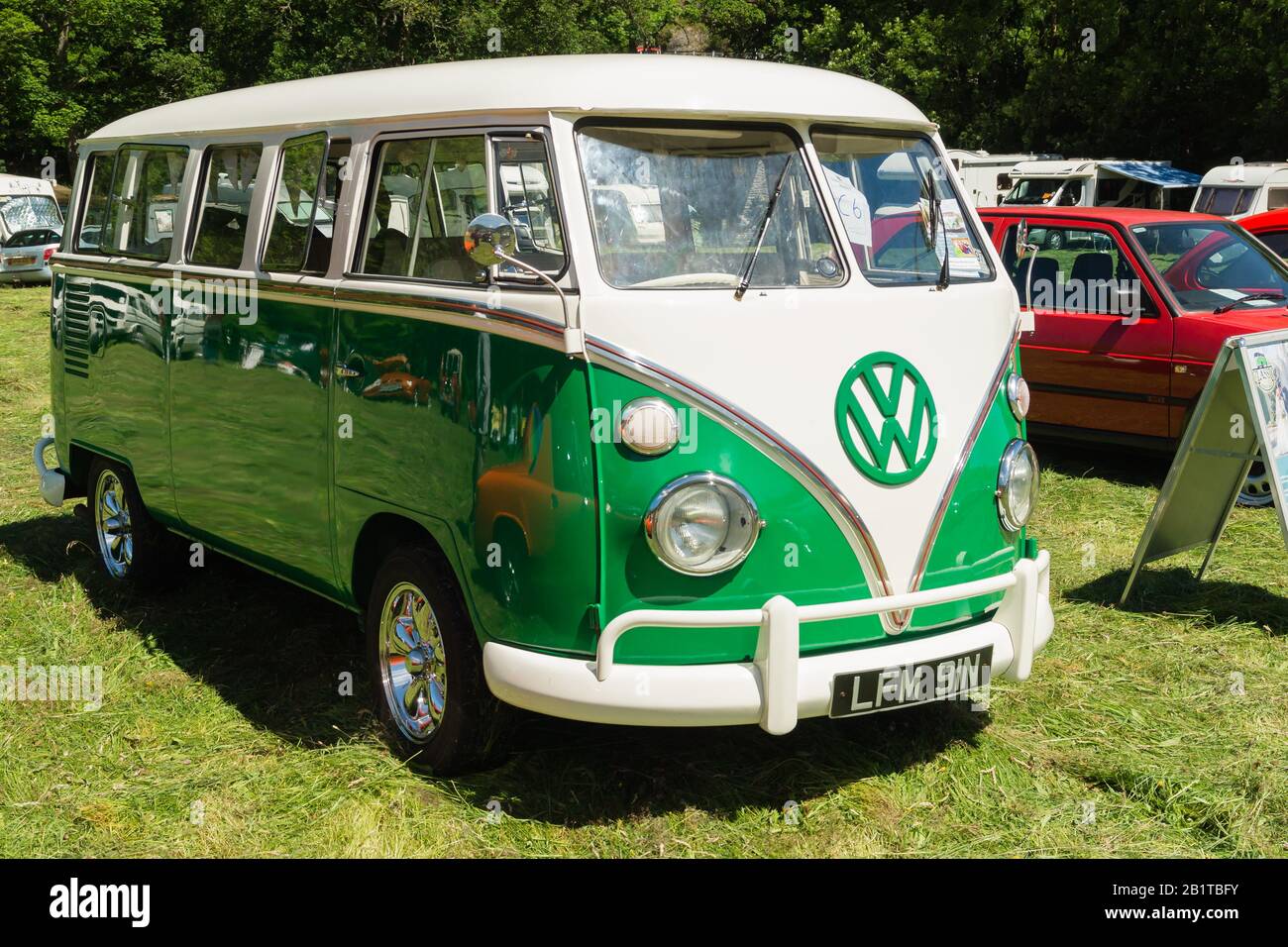 Volkswagen Type 2 split screen microbus or camper van a classic German  utility vehicle built from 1950 and 1967 Stock Photo - Alamy