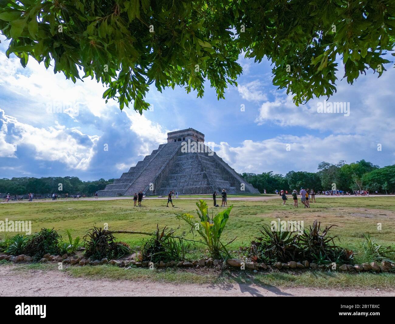 Amazing view of Chichen Itza Mayan Ruins Yucatan Mexico Stock Photo