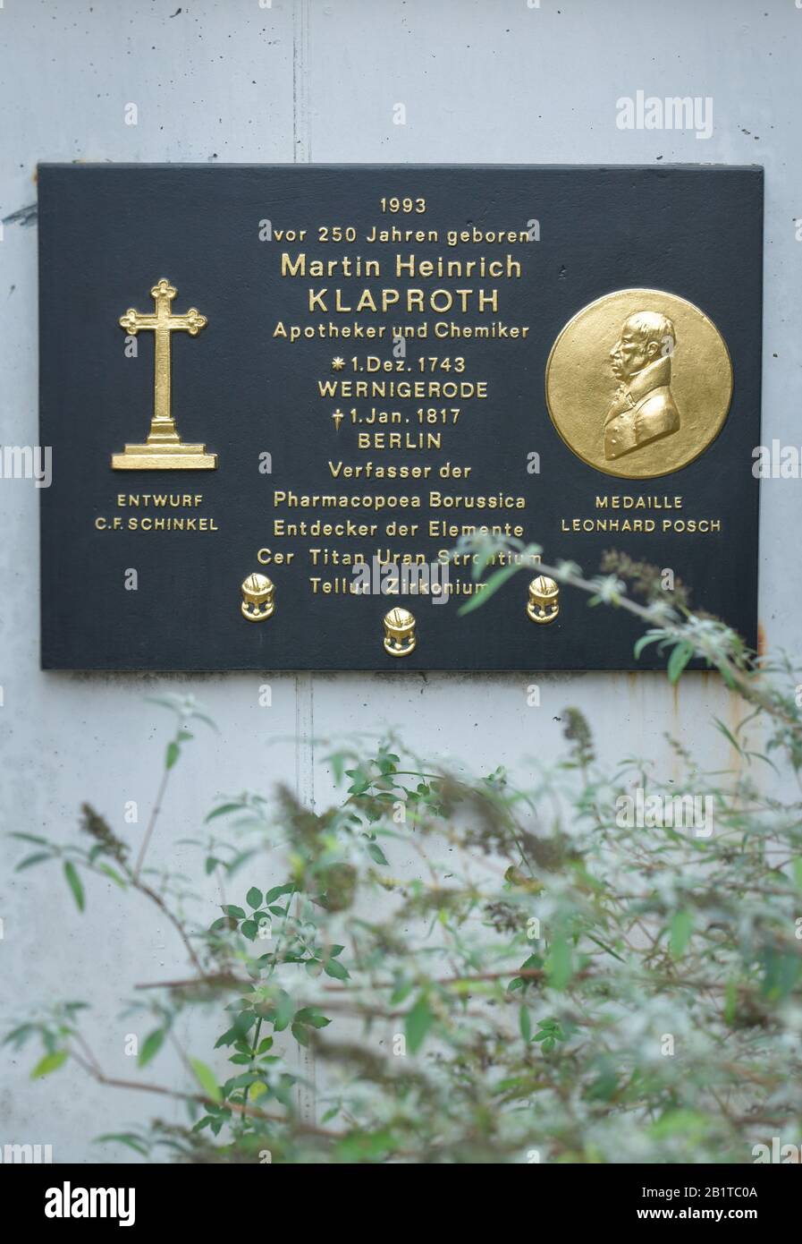 Grab Martin Heinrich Klaproth, Dorotheenstädtischer Friedhof, Chausseestraße, Mitte, Berlin, Deutschland Stock Photo