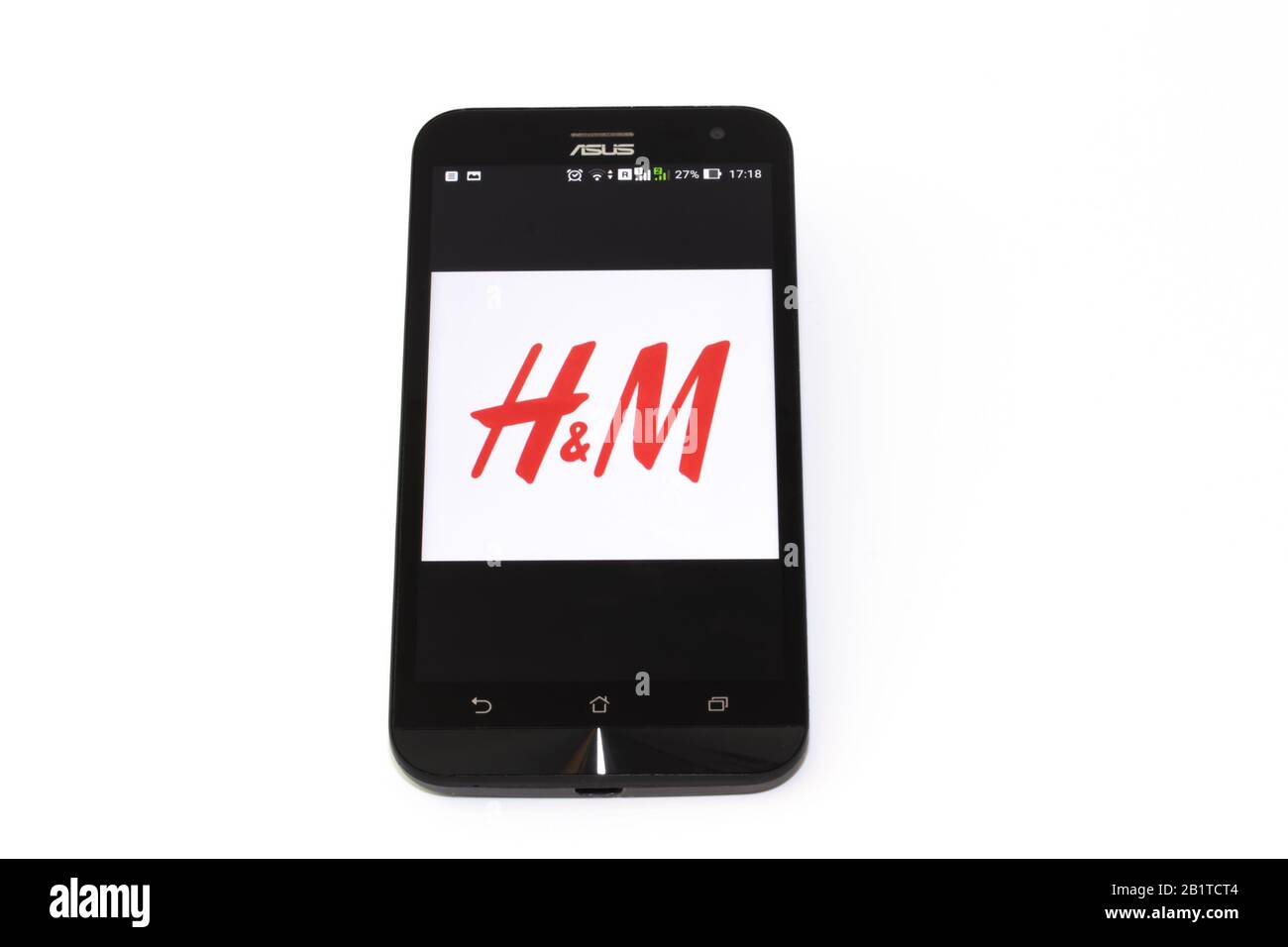 Kouvola, Finland - 23 January 2020: HM app logo on the screen of smartphone Asus Stock Photo