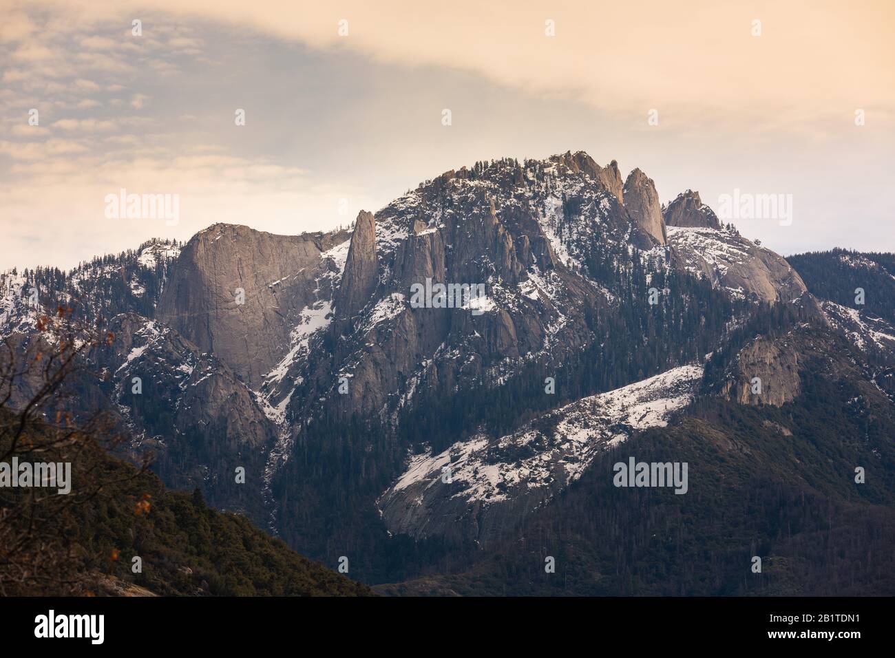 Castle Rocks North mountains at Sequoia and Kings Canyon National Park in California, United States. Stock Photo