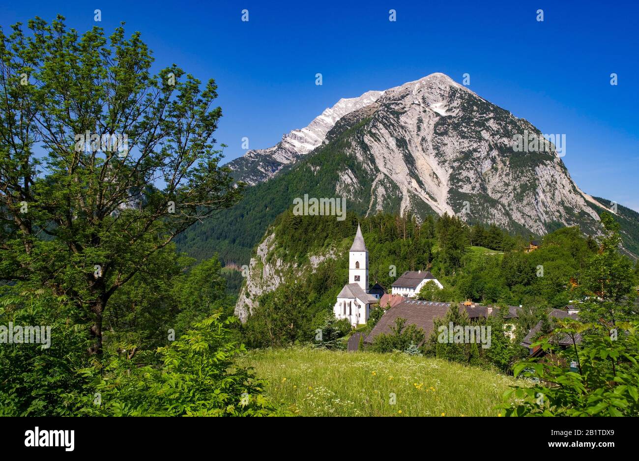 Puergg with Grimming, district of Lienz, Styria, Austria Stock Photo