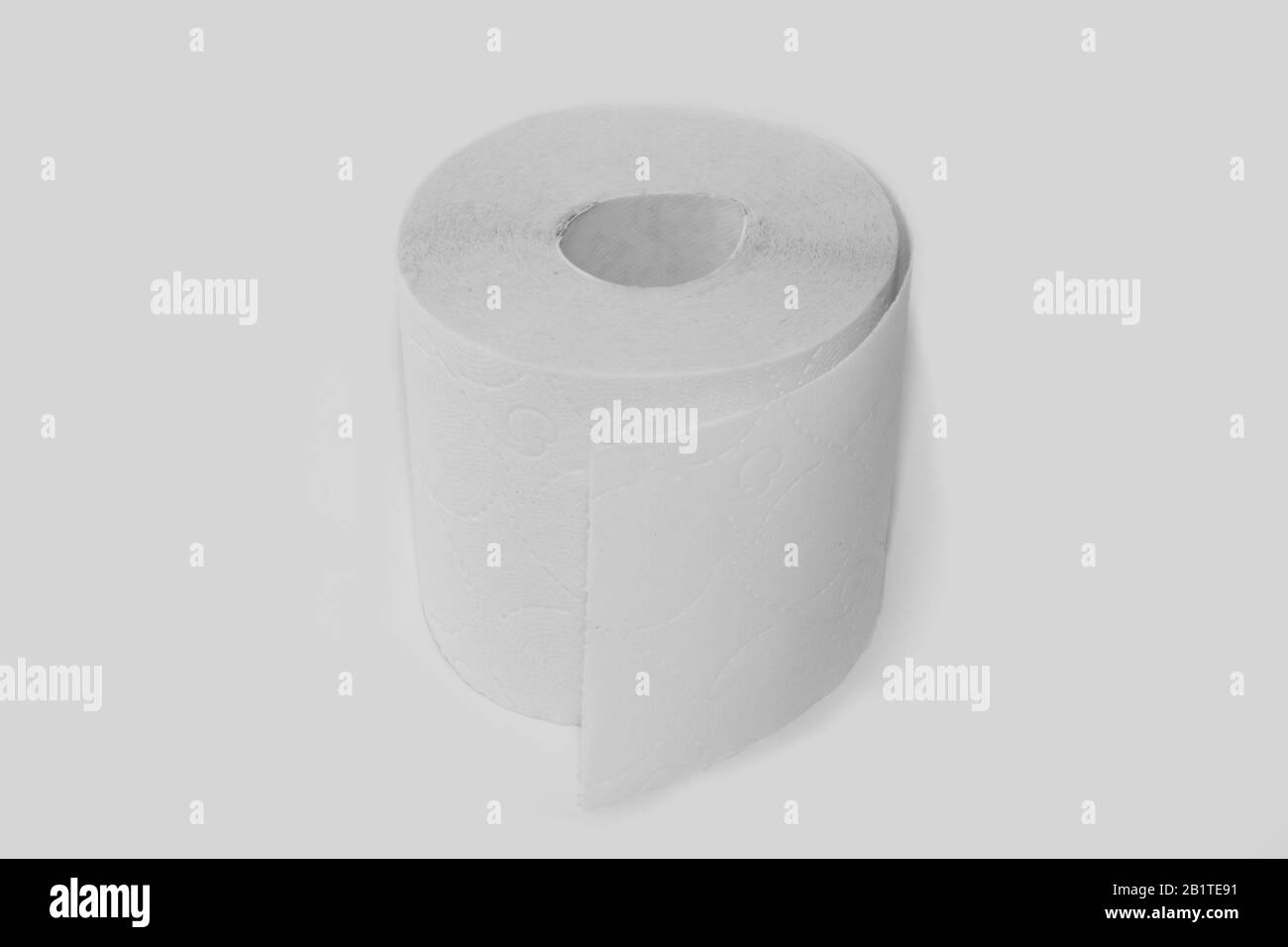 Roll of toilet paper isolated on white background Stock Photo Alamy