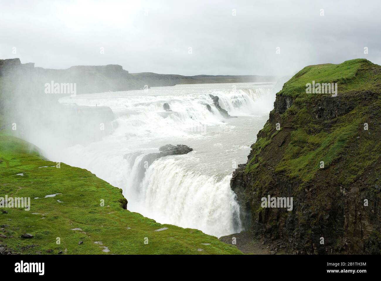 Gullfoss waterfall, Iceland, by Dominique Braud/Dembinsky Photo Assoc Stock Photo