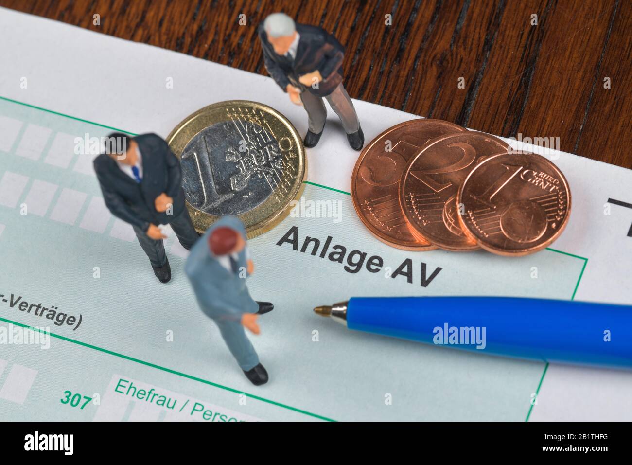 Anlage AV, Altersvorsorgebeiträge, Formular, Steuererklärung Stock Photo