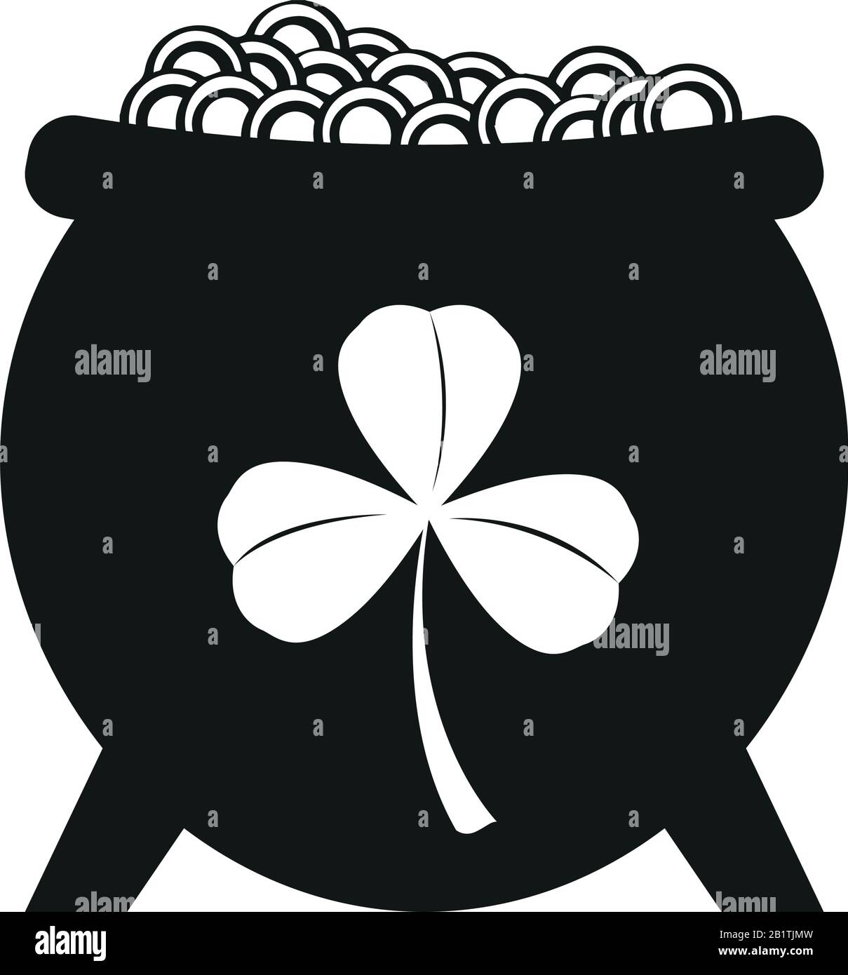 Pot with golden coins Stock Vector Image &amp; Art - Alamy