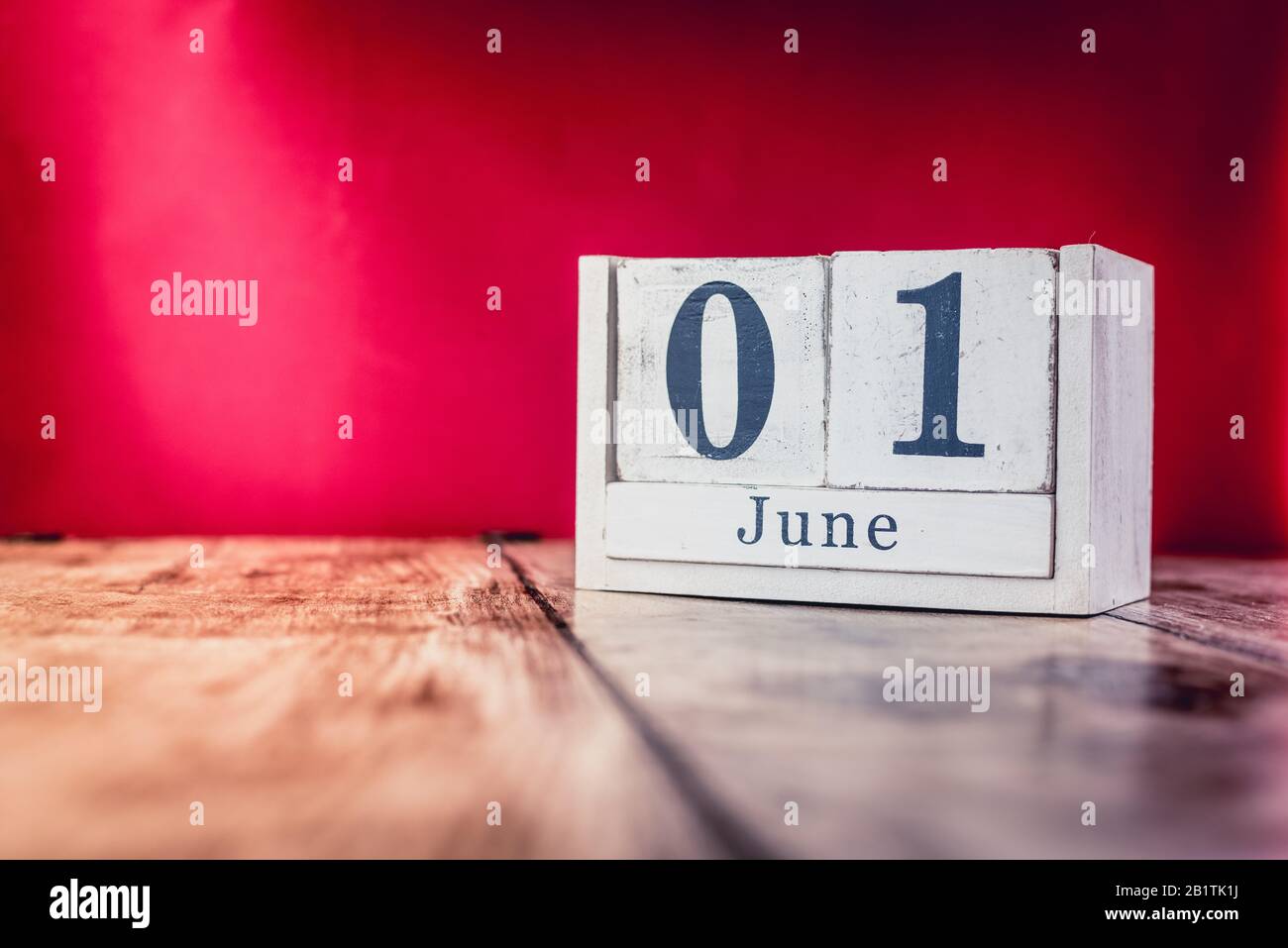 June 1st. Day 1 of month, calendar on business office table, workplace ...