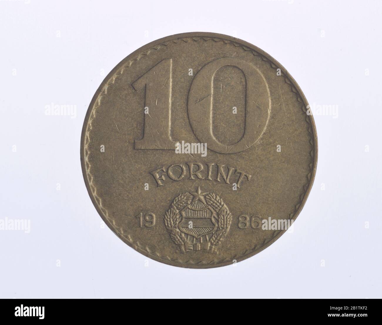 Geldmünze, 10 Forint, Ungarn Stock Photo