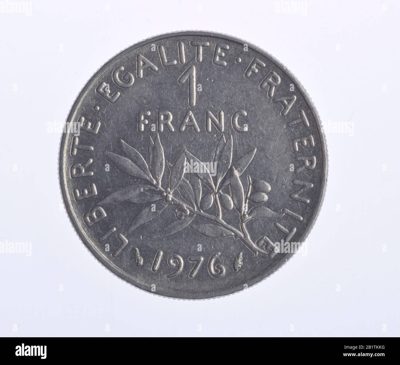 Geldmünze, 1 Franc, Frankreich Stock Photo