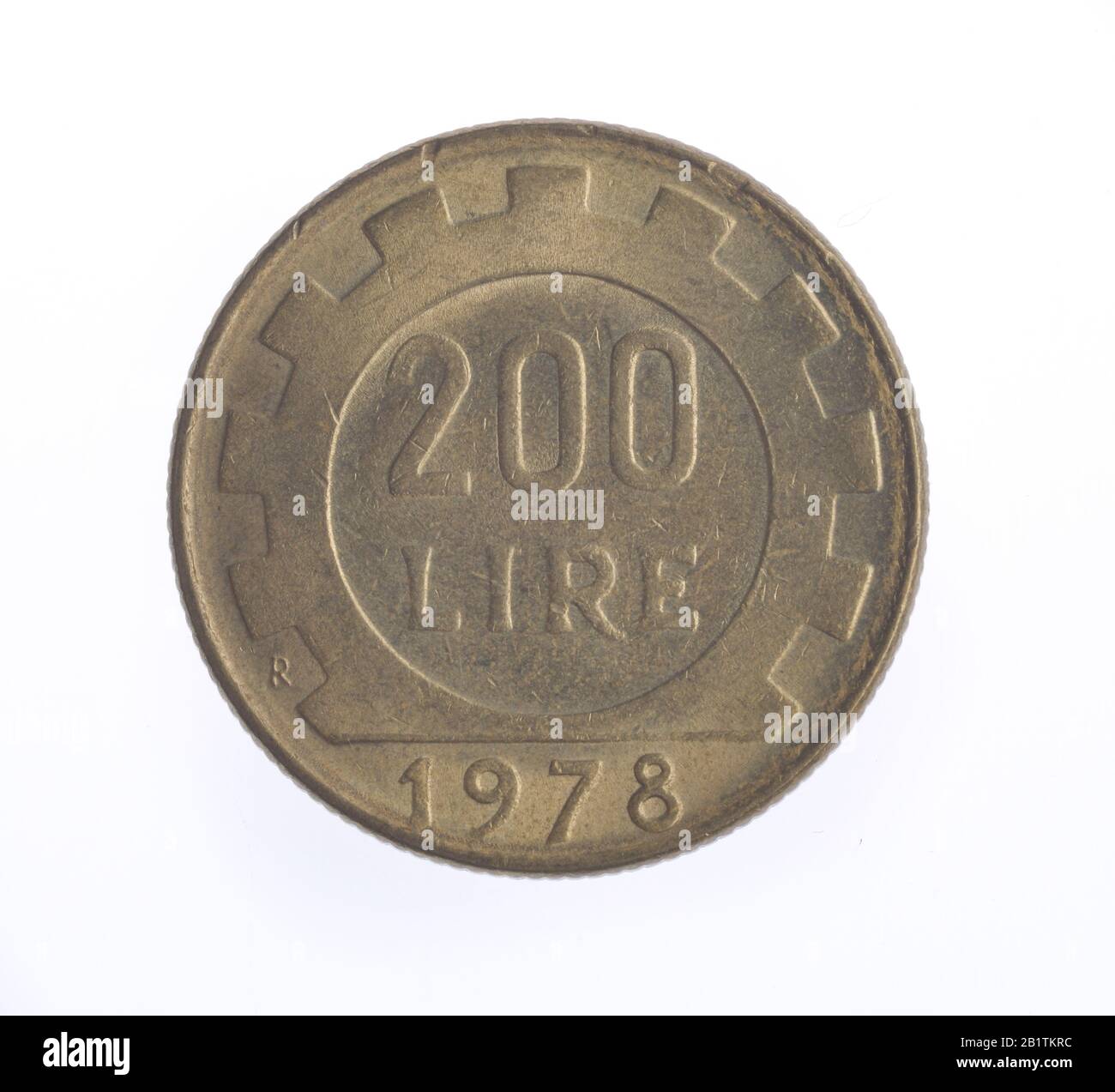 Geldmünze, 200 Lire, Italien Stock Photo