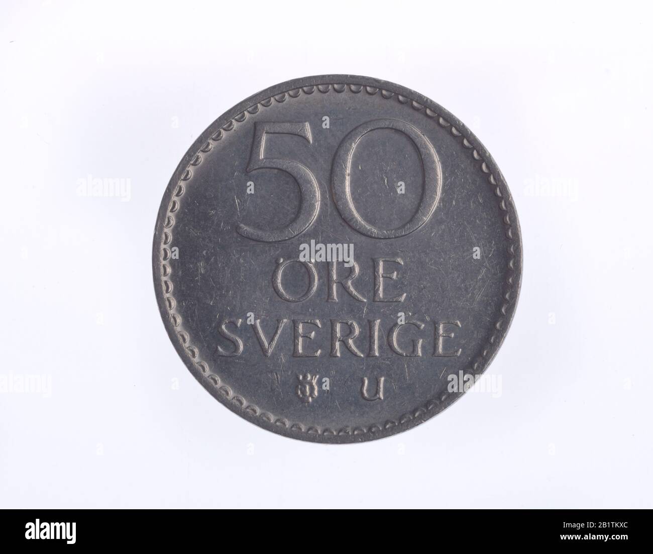 Geldmünze, 50 Öre, Schweden Stock Photo