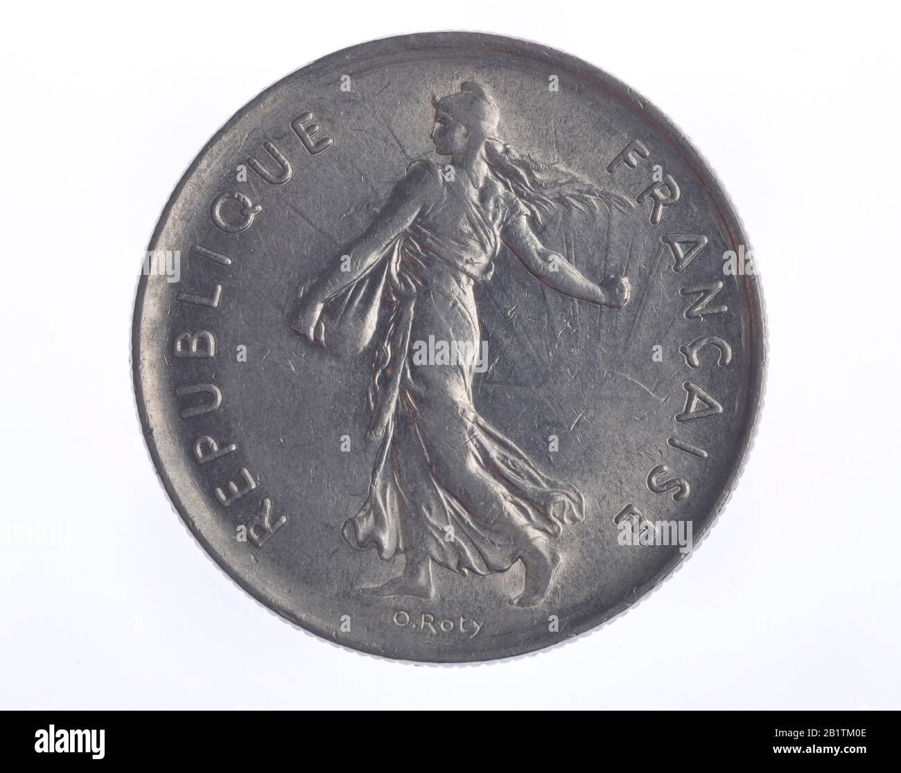 Geldmünze, 5 Francs, Frankreich Stock Photo