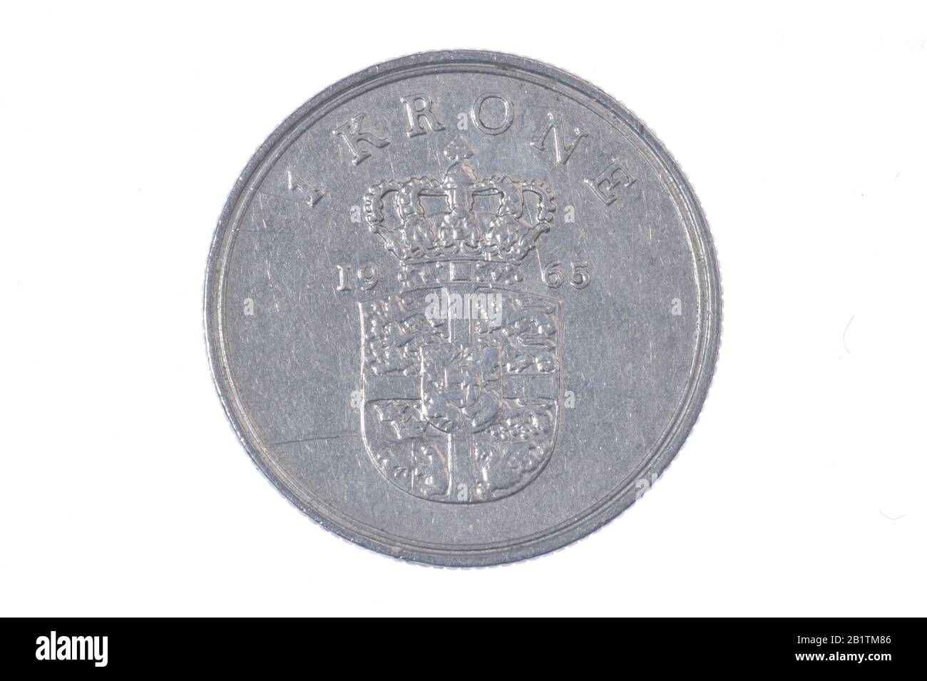 Geldmünze, 1 Krone, Dänemark Stock Photo