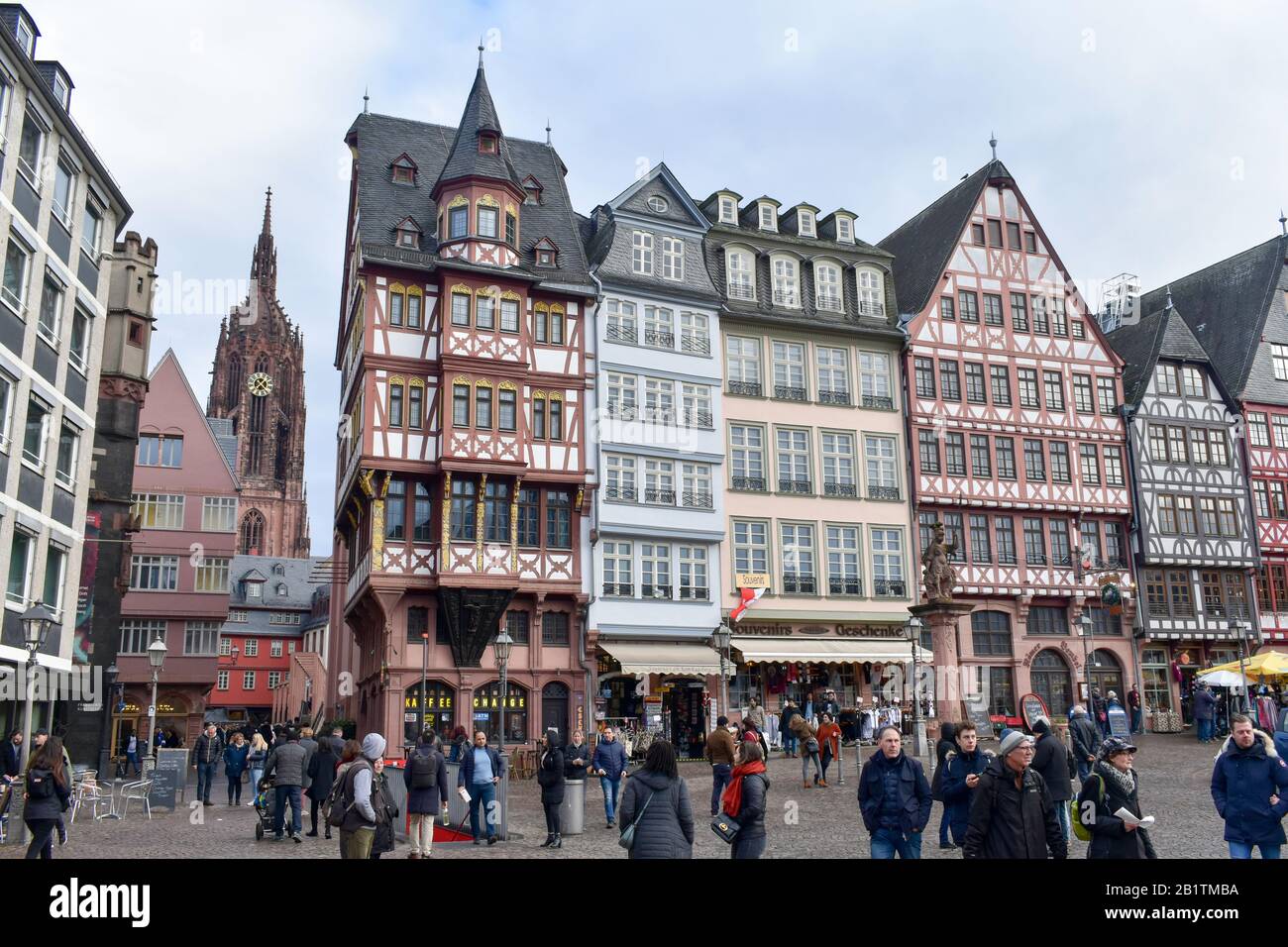 Frankfurt, Germany - January 18, 2020: Römerberg (Roman Mountain ...