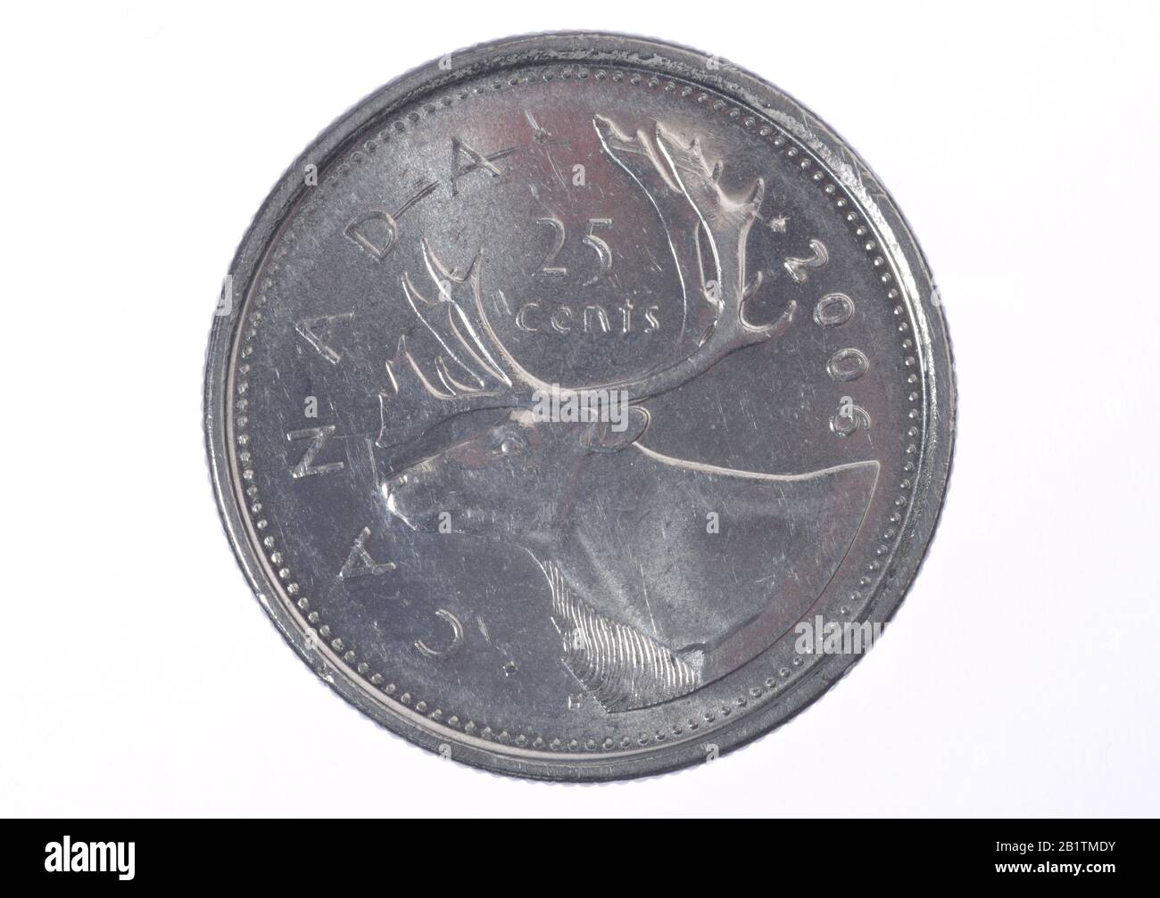 Geldmünze, 25 Cents, Kanada Stock Photo