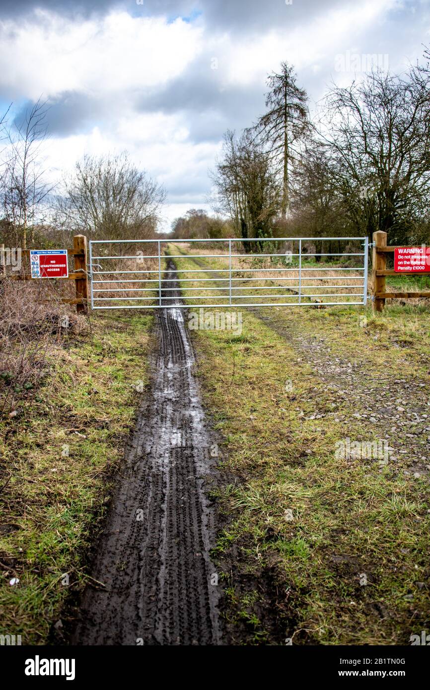 East West Rail / Verney Junction: Historic village in Buckinghamshire. Site of new railway line connecting Oxford and Cambridge. 27/02/20 / UK Stock Photo