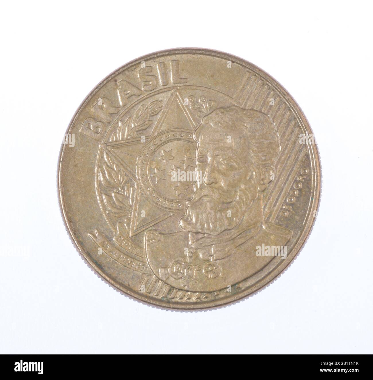 Geldmünze, 25 Centavos, Brasilien Stock Photo