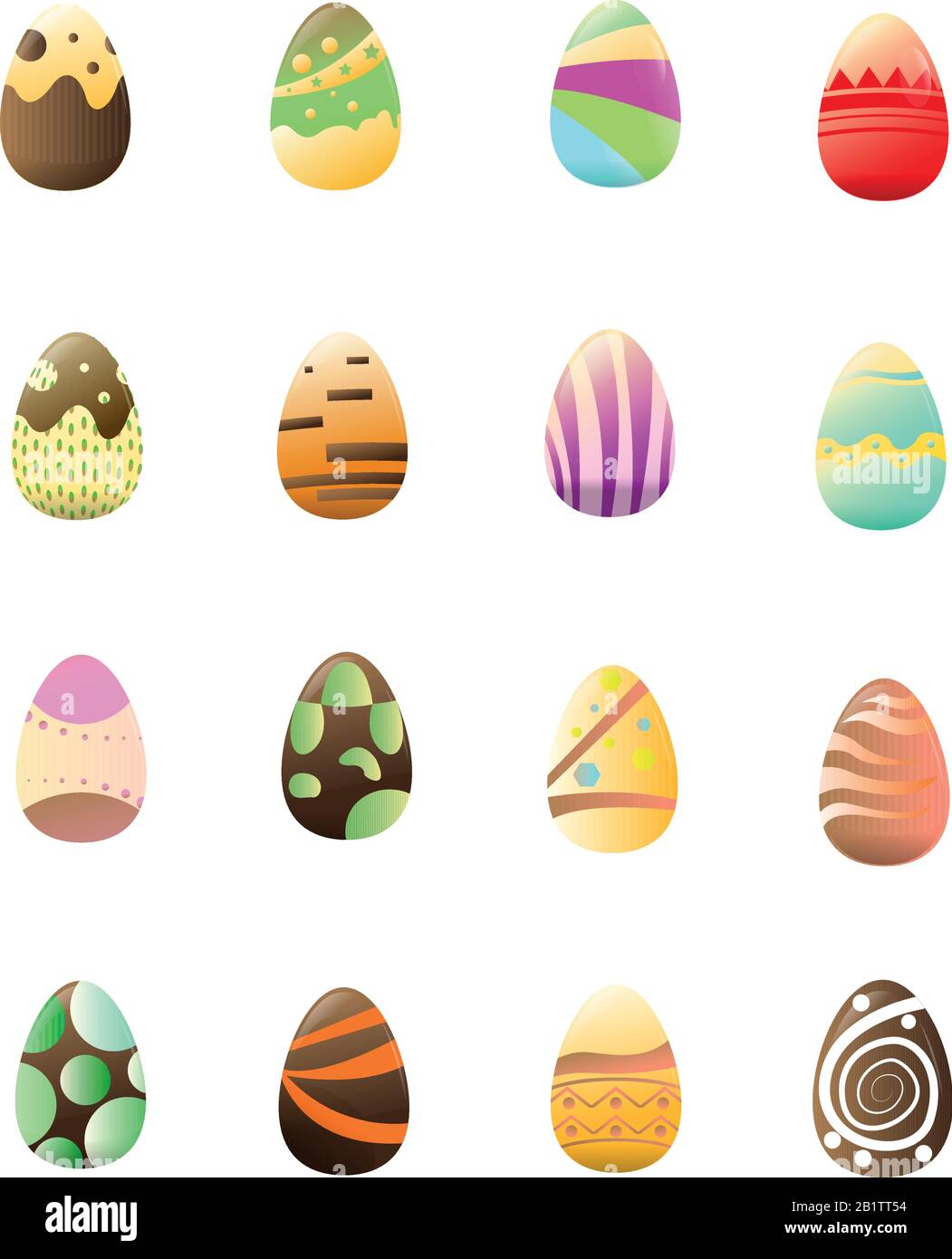 Set of easter eggs Stock Vector Image & Art - Alamy