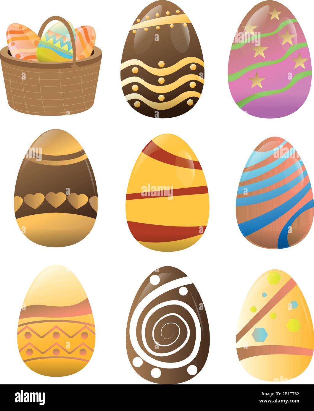 Set of easter eggs Stock Vector Image & Art - Alamy