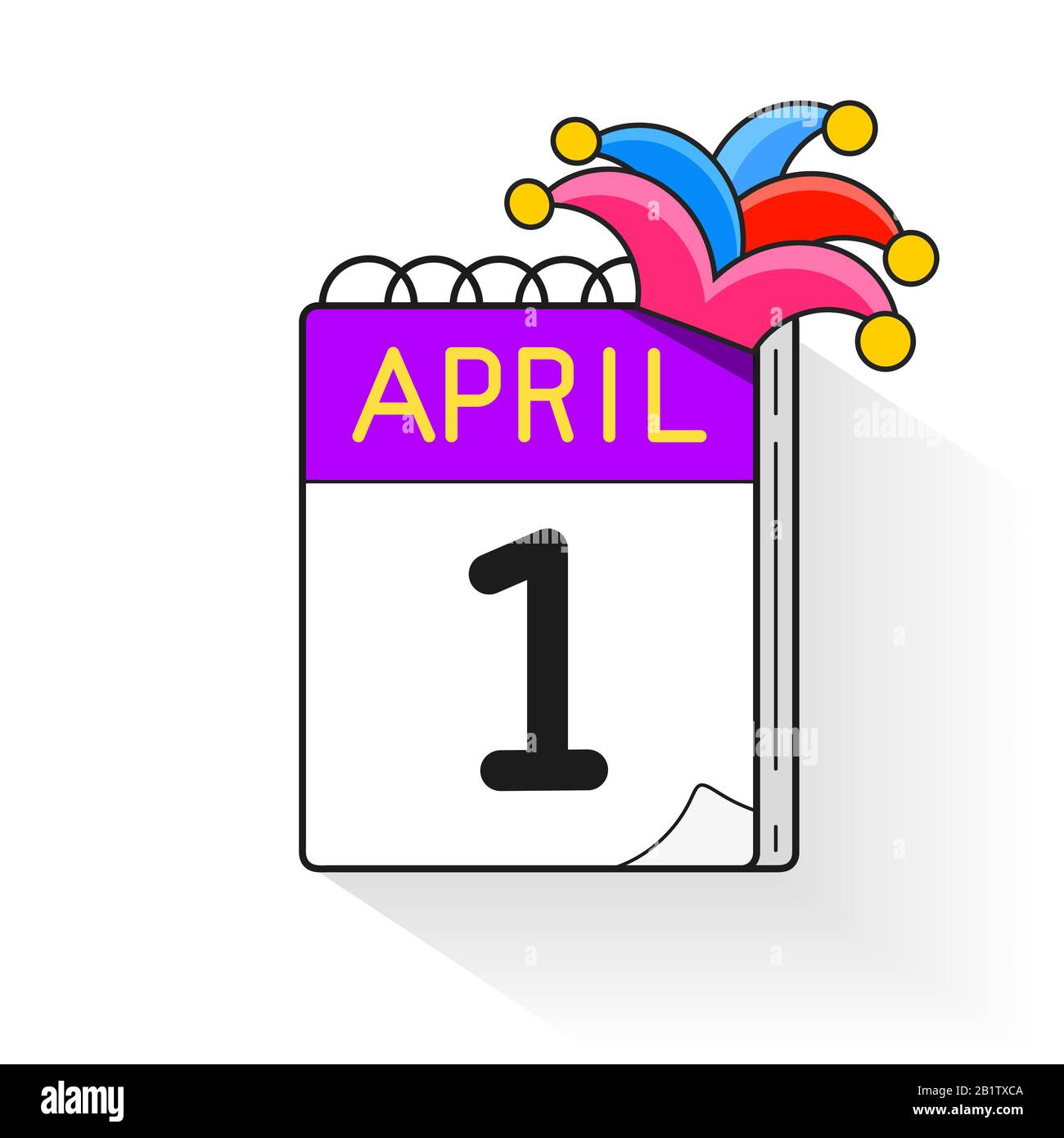 April Fools Day Is The First Of April Calendar Jokes Laughter Fools Illustration Stock 3663