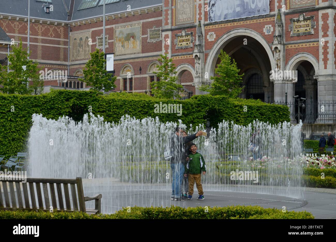 Rijksmuseumtuinen, Rijksmuseum, Museumstraat, Amsterdam, Niederlande Stock Photo