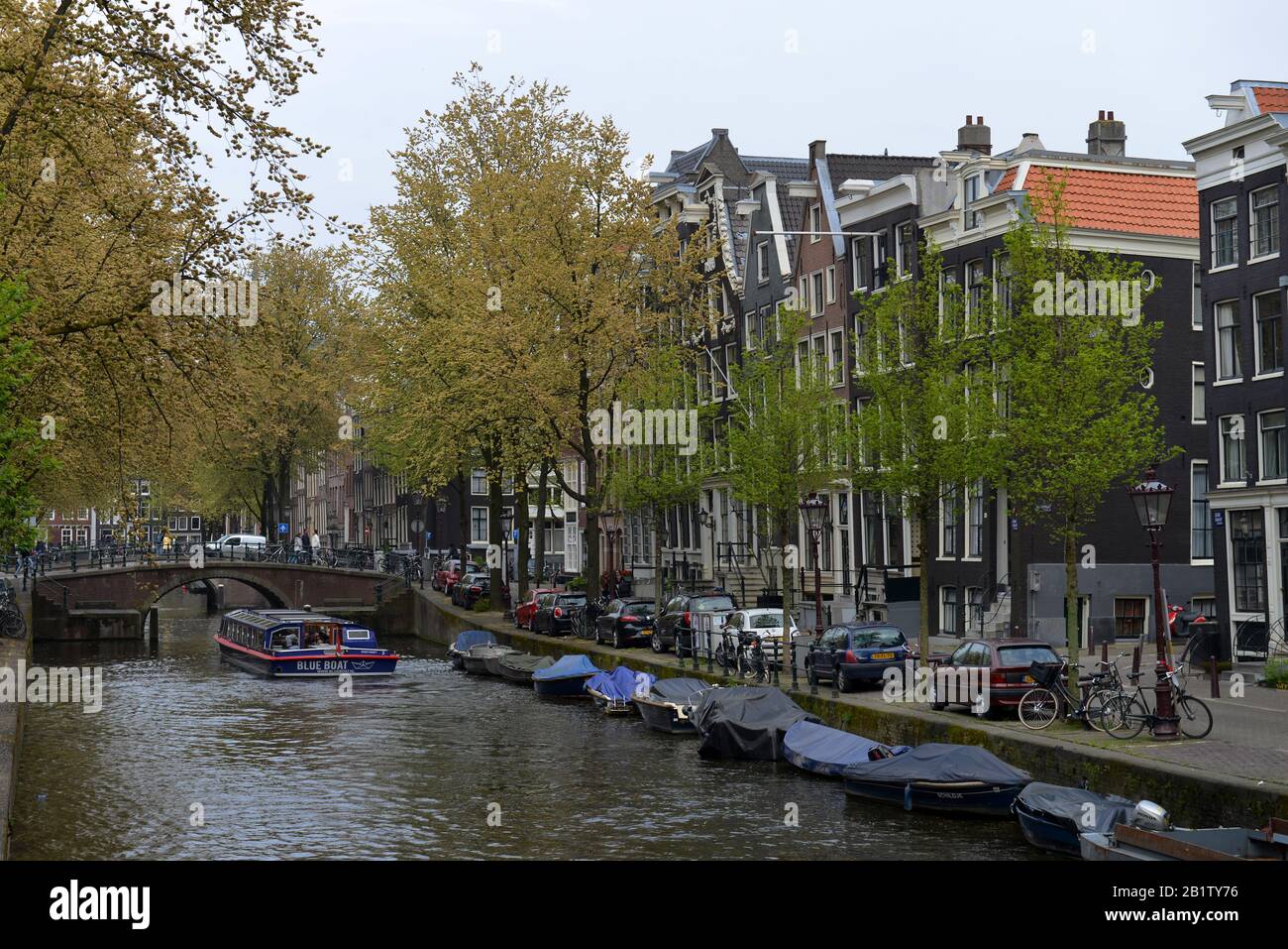 Grachtenhaeuser, Leidsegracht, Amsterdam, Niederlande Stock Photo