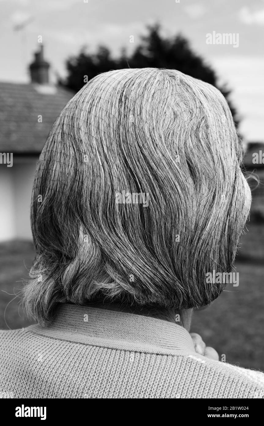 Elderly woman wearing a hairnet Stock Photo - Alamy Elderly woman wearing a hairnet Stock Photo - Alamy