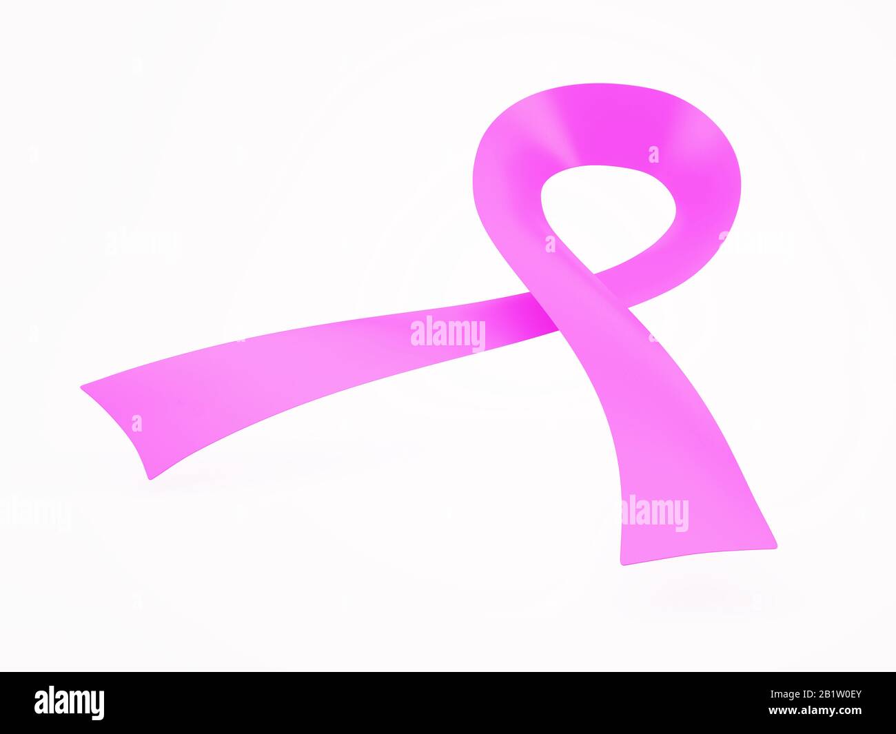 Cancer Awereness Ribbon - 3D illustration of women's health issues Stock Photo
