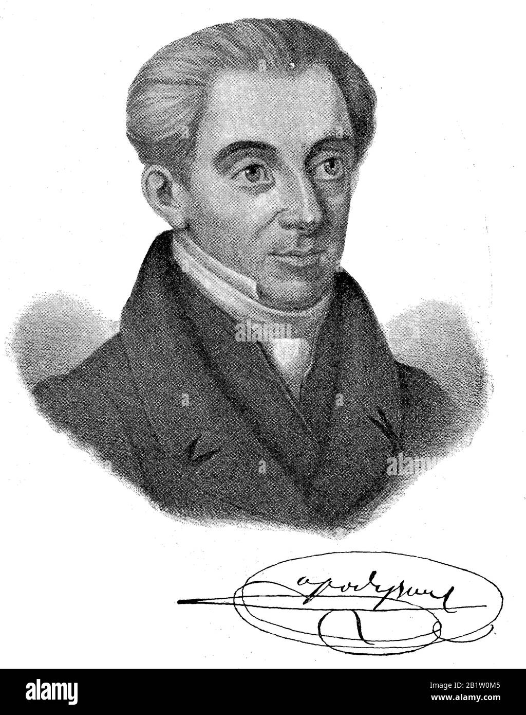 Count Ioannis Antonios Kapodistrias, 10 or 11 February 1776 - 9 October 1831, sometimes anglicized as John Capodistrias, Komis Ioannis Antonios Kapodistrias, Graf Ioann Kapodistriya, Italian: Giovanni Antonio Capodistria, Conte Capo d'Istria, was a Greek statesman  /  Ioannis Antonios Graf Kapodistrias, war das erste Staatsoberhaupt Griechenlands nach dessen Unabhängigkeit vom Osmanischen Reich., Historisch, digital improved reproduction of an original from the 19th century / digitale Reproduktion einer Originalvorlage aus dem 19. Jahrhundert Stock Photo