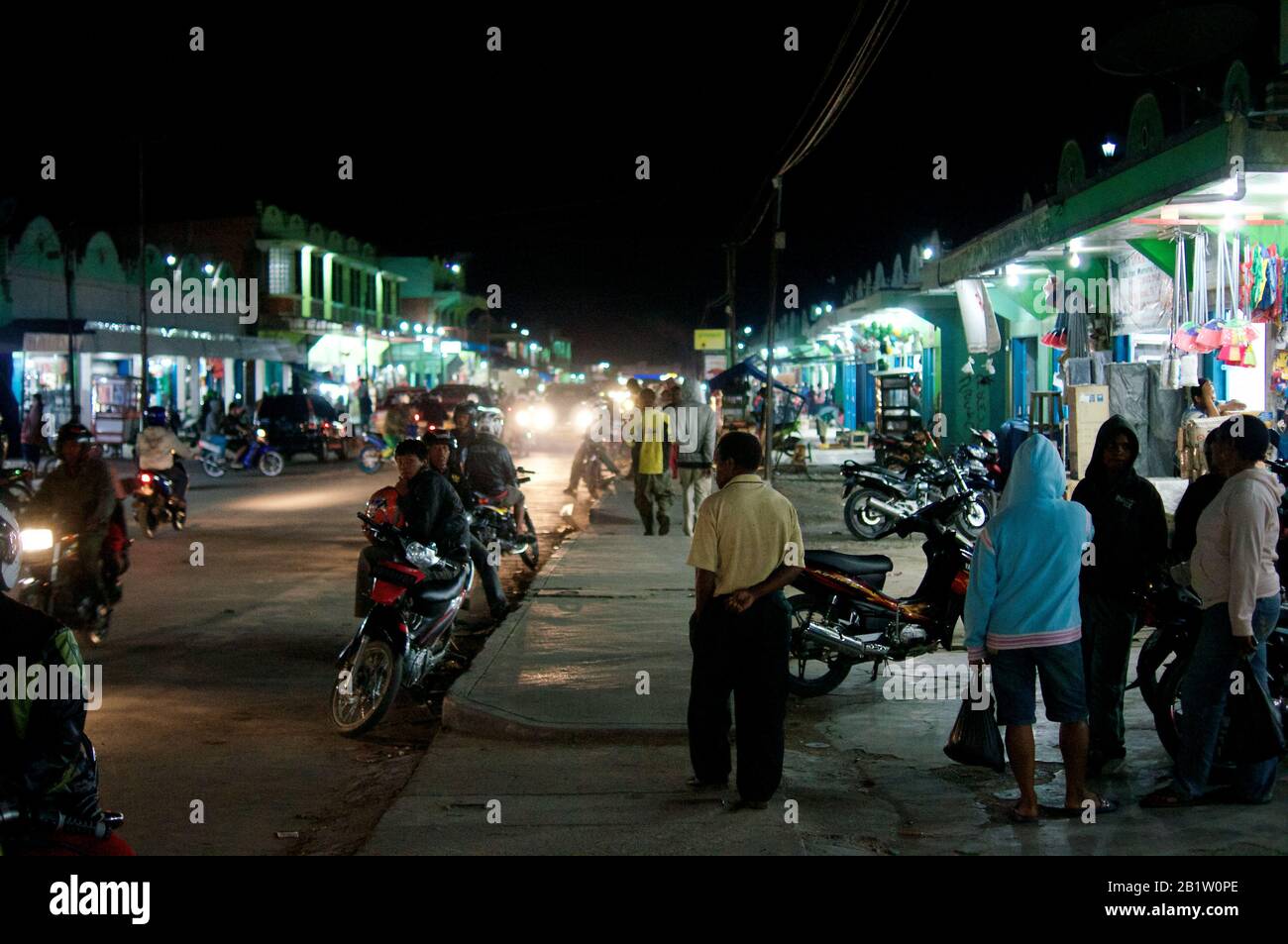Night market, Wamena (main city in Baliem Valley) - Occidental Papua. Stock Photo
